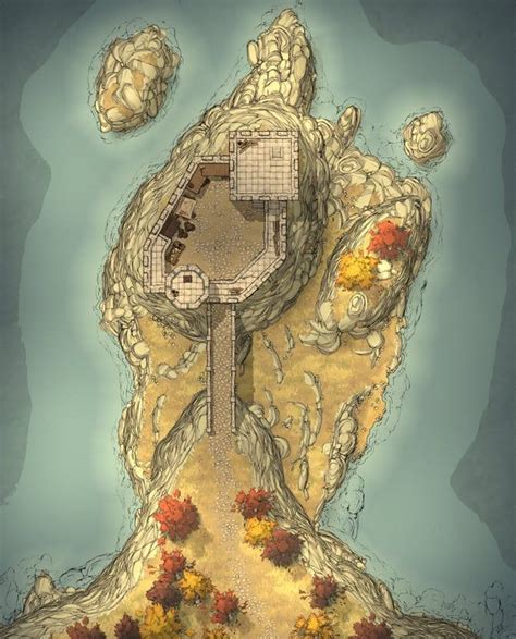 Coastal Castle : dungeondraft | Fantasy map, Dungeons and dragons homebrew, Dungeon maps