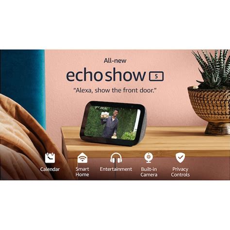 Amazon Echo Show 5 3rd Gen, 2023 release Smart display with deeper bass and clearer sound ...