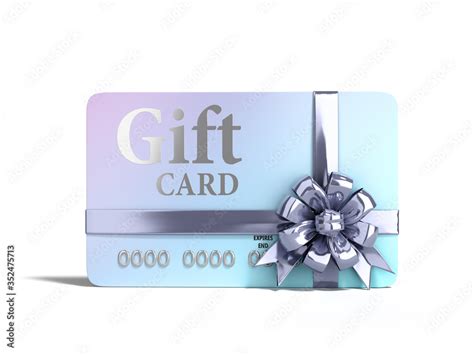 VIP gift card with bow 3d render on a white background Stock Illustration | Adobe Stock