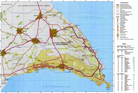 Famagusta Maps. Ayia Napa Map and Protaras Map.