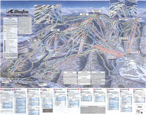 1993-94 Killington Trail Map - New England Ski Map Database - NewEnglandSkiHistory.com