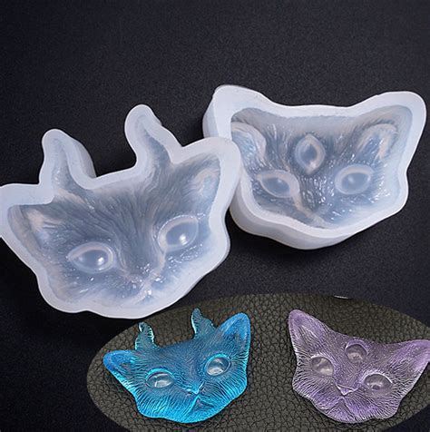 Cat Face Pendant resin moldLiquid resin mold epoxy resin | Etsy DreamSuppliesShop | Diy resin ...