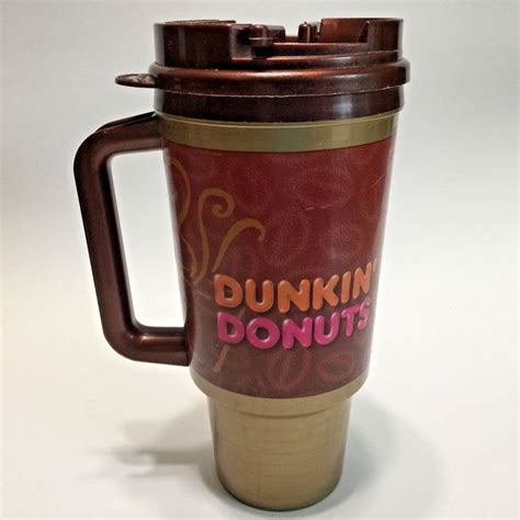 Dunkin Donuts 24 oz Travel Mug Whirley Travel Mug Brown Gold #DunkinDonuts | Dunkin donuts ...