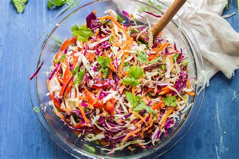 Asian Slaw with Sesame Ginger Dressing - Connoisseurus Veg