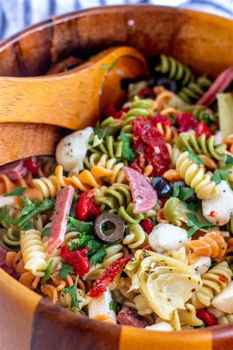 Antipasto Pasta Salad (Italian Deli Salad) - Kylee Cooks