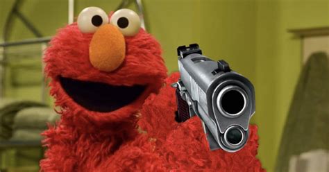 elmo with a gun Blank Template - Imgflip