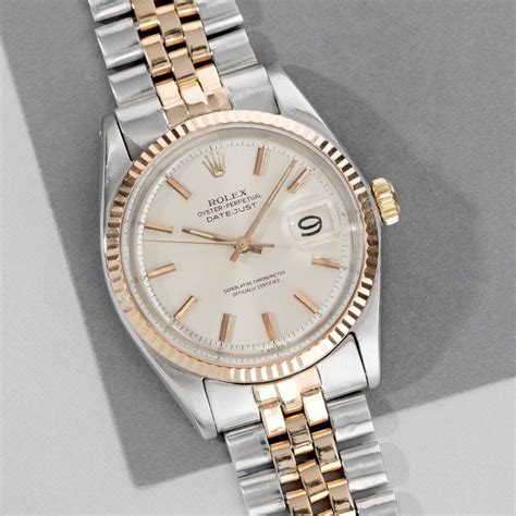 ROLEX DATEJUST TWO TONE ‘ROSE’ GOLD 1601 | Rolex datejust, Vintage ...