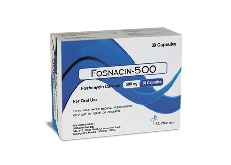 FOSNACIN-500 Fosfomycin Calcium Capsules (INN) » SGPharma