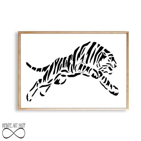 Animal ArtworkBlack and White Tiger PrintTiger ArtTiger | Etsy