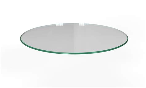 Milan RD363610PEC 36" x 36" Round Tempered Glass Table Top with Pencil ...