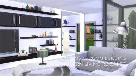 The Sims 4 - Room Building - Modern Living Room SQ - YouTube