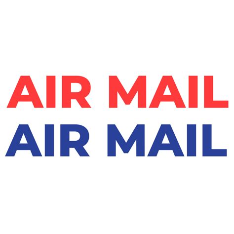 Air Mail Symbol Label on a Transparent Background 27765077 PNG
