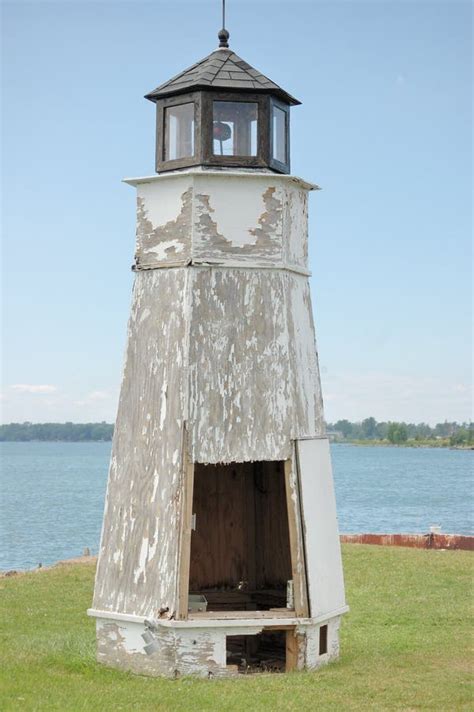 Old Abandoned Wooden Lighthouse Stock Image - Image of landmark ...