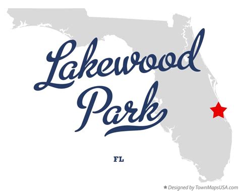 Map of Lakewood Park, FL, Florida