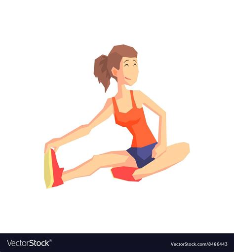 Girl Stretching Royalty Free Vector Image - VectorStock | Cool down stretches, Vector free ...