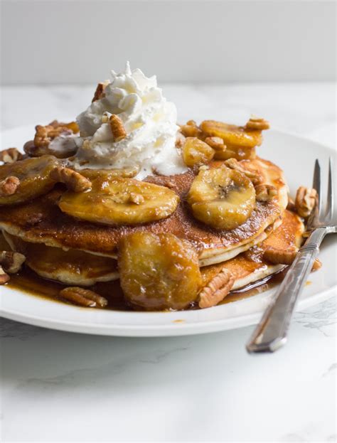 Bananas Foster Pancakes - Away From the Box