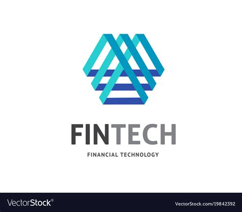 Modern logo concept design for fintech Royalty Free Vector