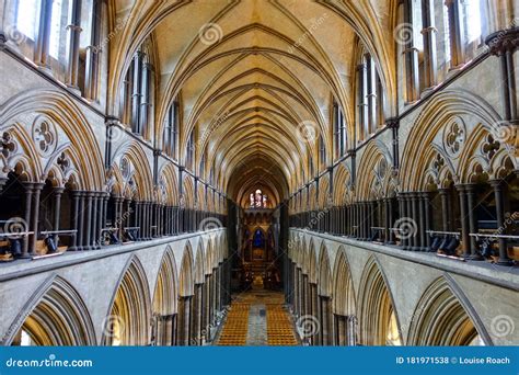 Salisbury Cathedral Interior, Salisbury, England Stock Photo - Image of ...