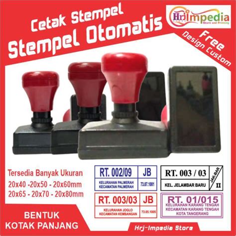 Promo Cetak Stempel Otomatis Ukuran Kotak Persegi Panjang | Cetak ...