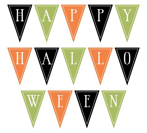 Happy Halloween Banner Free Printable - Printable Templates