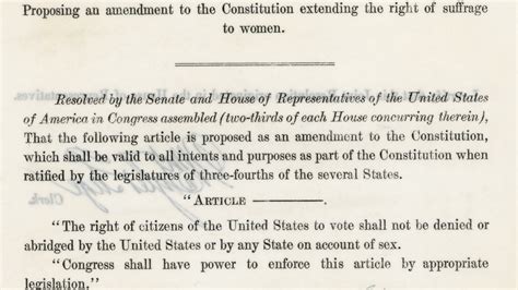 TWE Remembers: The Ratification of the Nineteenth Amendment | Council ...