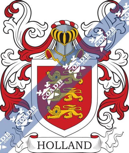 Holland Family Crest, Coat of Arms and Name History