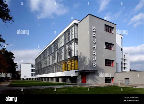 Bauhaus Dessau building complex, Dessau-Rosslau, Saxony-Anhalt, Germany ...