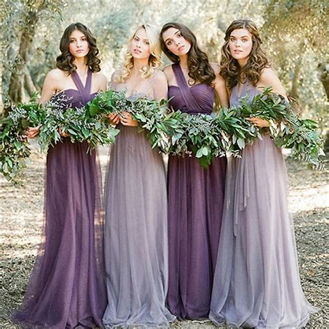 Convertible Bridesmaid Dresses Long Tulle Maid Of Honor Dresses - Buy Convertible Bridesmaid ...