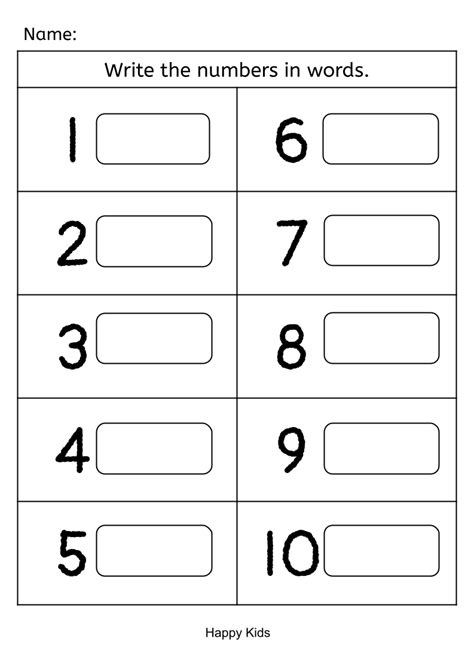 Write The Number Words 1 to 10 | Made By Teachers | Writing numbers, Number writing worksheets ...