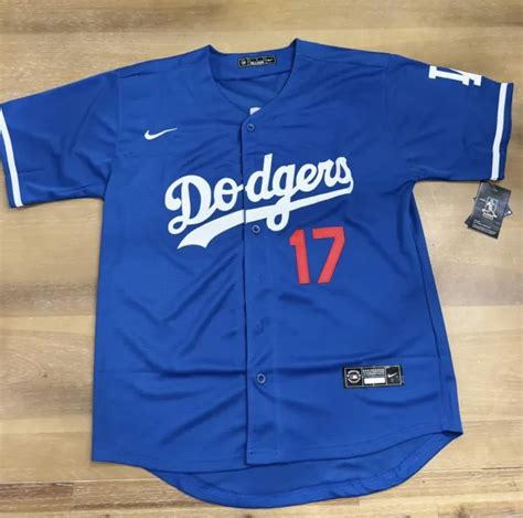 SHOHEI OHTANI JERSEY Blue Los Angeles Dodgers #17 stitched- Large -New ...