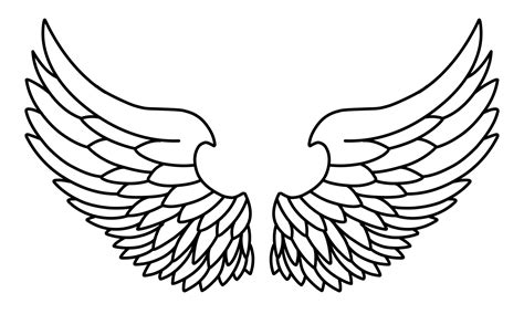 Free vector angel wings line art and outline 16126687 Vector Art at ...