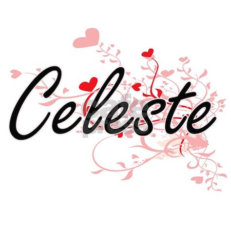 Celeste Artistic Name Design with Hearts Mousepad by Tshirts-Plus - CafePress