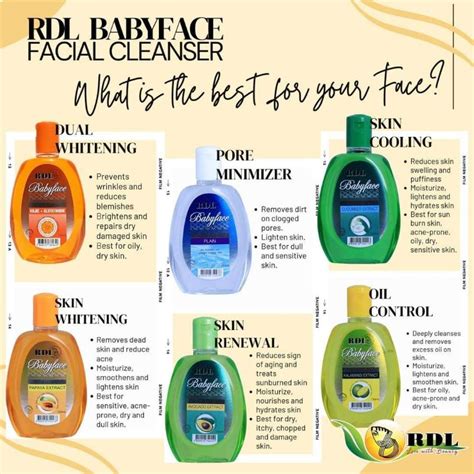 RDL BABYFACE FACIAL CLEANSER 75ml,150ML &250ml (Papaya,kalamansi,avocado,cucumber,Plain,kojic ...