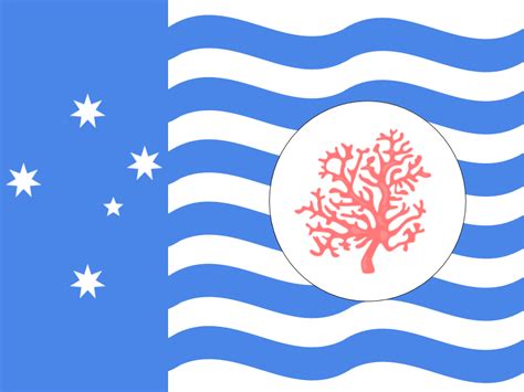 A redesign and reupload of an earlier flag for the Coral Sea islands of northeast Australia : r ...