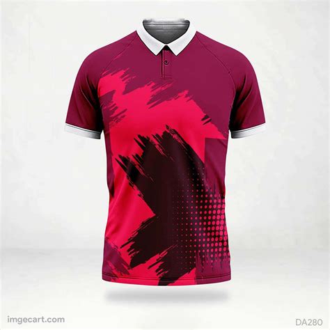 Volleyball jersey Pink with Pattern - imgecart