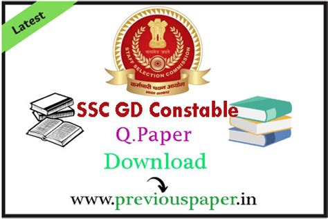 SSC GD Constable Question Paper 2023, 2022, 2021 - Pdf Download Free