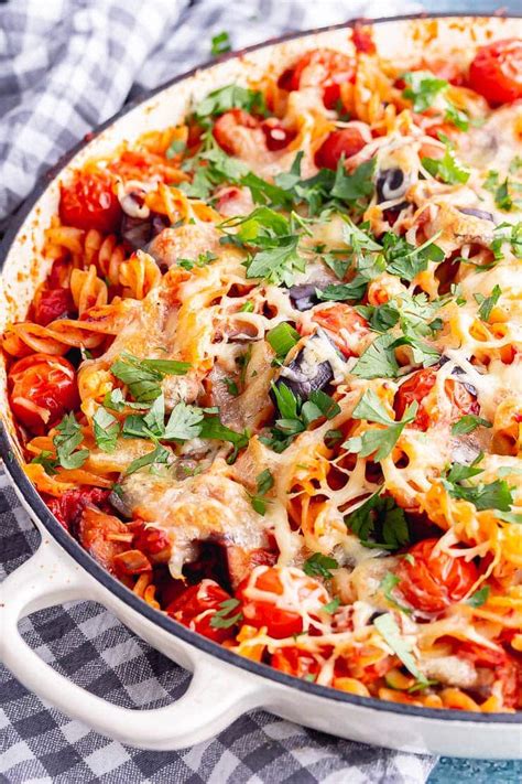 Aubergine Pasta Bake with Balsamic Tomato Sauce • The Cook Report