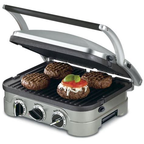 Shop Cuisinart GRID-8N 5-in-1 Griddle Contact Countertop Grill Panini Press (Refurbished) - Free ...