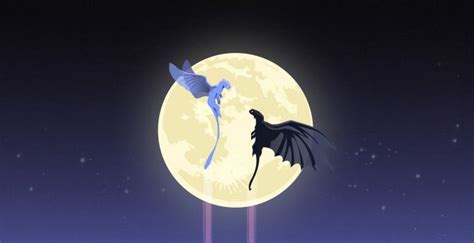 Wallpaper toothless and light fury, dragons, moon, artwork desktop wallpaper, hd image, picture ...