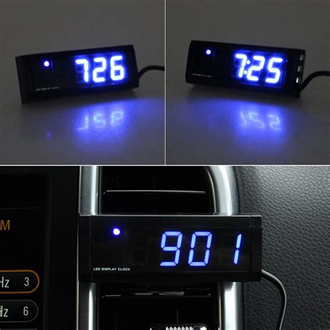 Car Electronic Clock Luminous LED Digital Display Automobiles ...