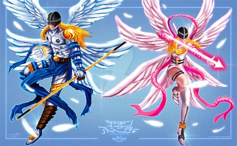 Digimon: Angemon and Angewomon by SUJIAYI on DeviantArt