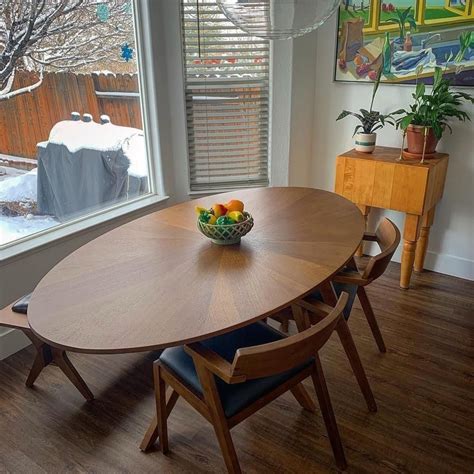 Conan Walnut Oval Dining Table | Oval table dining, Oval dining room ...