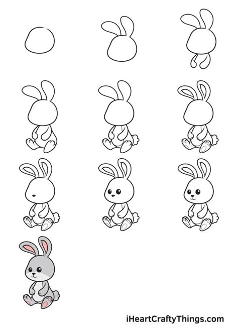 Bunny Drawing - How To Draw A Bunny Step By Step