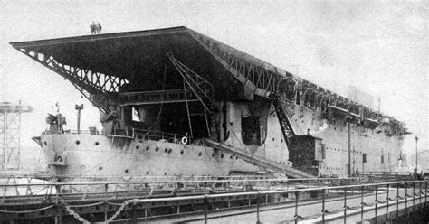 Tour Scotland: Old Photograph HMS Argus Aircraft Carrier Rosyth Fife Scotland