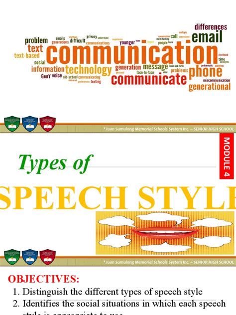 Types of Speech Style | PDF | Speech | Human Communication