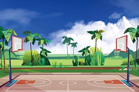 Basketball Court Background Cartoon | ubicaciondepersonas.cdmx.gob.mx