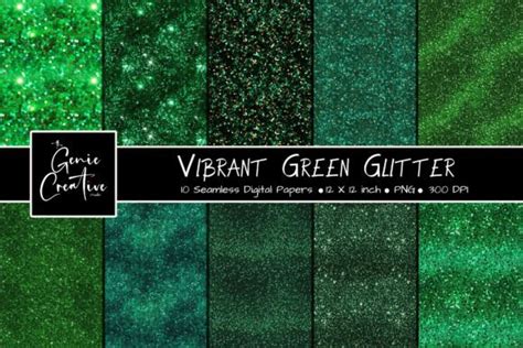 Vibrant Green Glitter Scrapbook Page Set Graphic by thegeniecreativestudio · Creative Fabrica