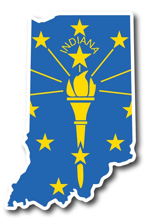 Indiana State Flag Sticker | Hoosier Proud