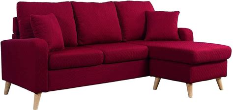 l Shaped Small Sectional Couch, Red in 2020 | Small space sectional ...