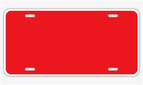 License Plate Clip Art - Blank Red License Plate - 800x412 PNG Download - PNGkit